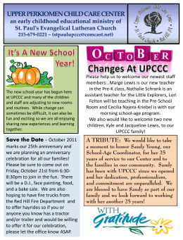 10.2011 Newsletter for UPCCC - St. Paul`s Lutheran Church
