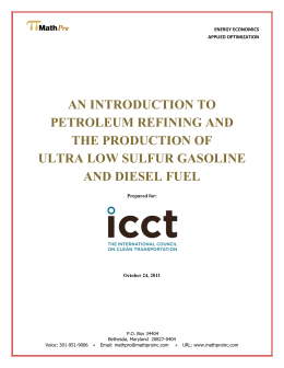 an introduction to petroleum refining and the production of