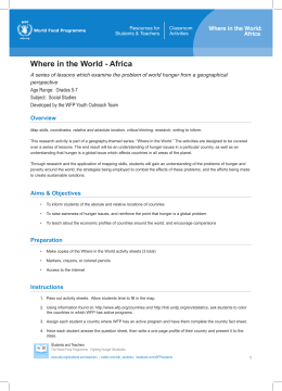 Where in the World - Africa - WFP Remote Access Secure Services