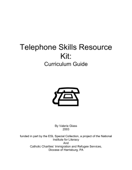 Telephone Skills Resource Kit: