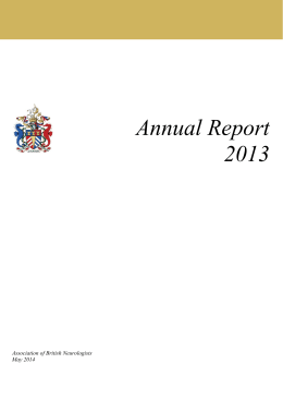 Annual Report 2012 - Association of British Neurologists