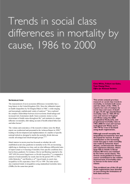 Trends in social class differences in mortality by cause