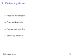 Online algorithms