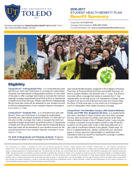 Benefit Summary - University of Toledo