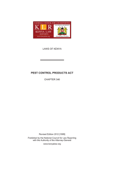 pest control products act