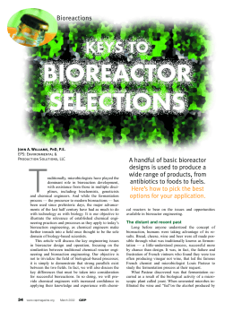 Bioreactor selection