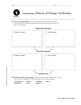 GUIDED READING Patterns of Change: Civilization