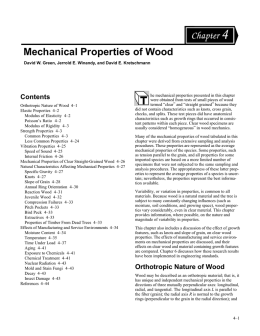 Wood Handbook--Chapter 4--Mechanical Properties of Wood