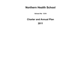 Annual Plan 2011 - Northern Health School