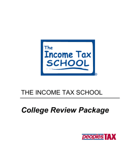 College Review Package - The Income Tax School
