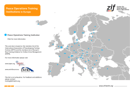 Peace Operations Training Institutions in Europe