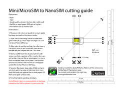 Mini/MicroSIM to NanoSIM cutting guide