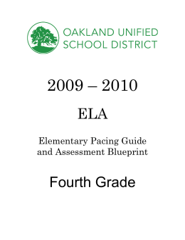 Grade 4 - Oakland Unified School District