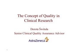 The Concept of Quality in Clinical Research