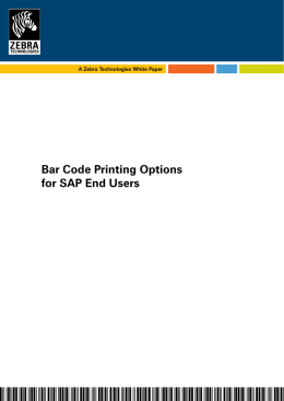 Bar Code Printing Options For SAP End Users