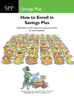 How to Enroll in Savings Plus Savings Plus