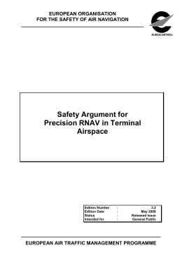 Safety Argument for Precision RNAV in Terminal Airspace