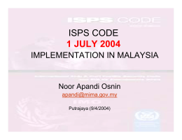 ISPS CODE 1 JULY 2004