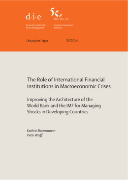 The Role of International Financial Institutions in Macroeconomic
