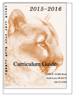 Curriculum Guide - South Lyon Schools