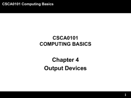 Chapter 4 Output Devices