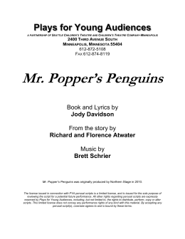 Mr. Popper`s Penguins - Plays for Young Audiences