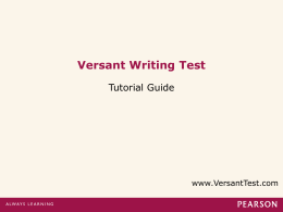 Versant Writing Test