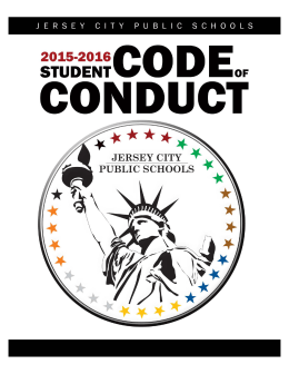 2015-2016 Code of Conduct - Jersey City Public Schools
