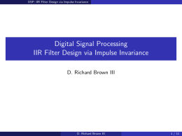Digital Signal Processing IIR Filter Design via Impulse