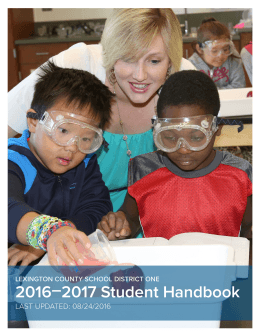 2016–2017 Student Handbook - Lexington County School District One