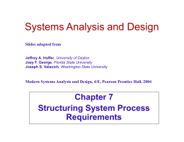 Structuring System Process Requirements