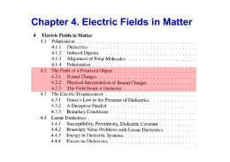 Chapter 4. Electric Fields in Matter