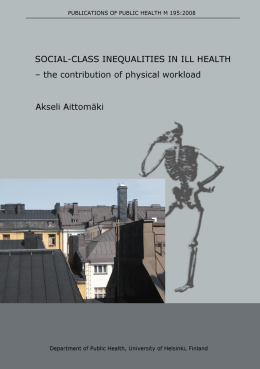Social-class inequalities in ill health