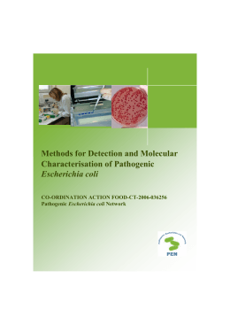Methods for Detection and Molecular Characterisation of Pathogenic