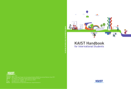 KAIST Handbook for International Exchange Students