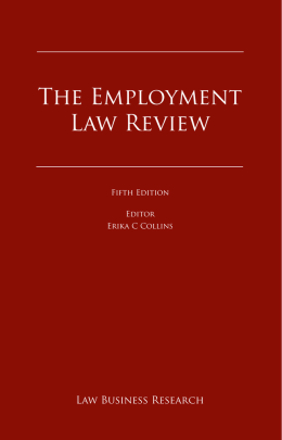 The Employment Law Review «Switzerland» Fifth Edition