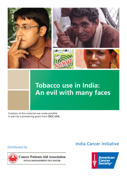 Tobacco use in India: An evil with many faces
