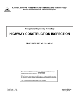 highway construction inspection