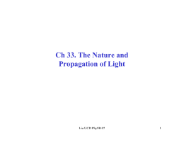 Ch 33. The Nature and Propagation of Light