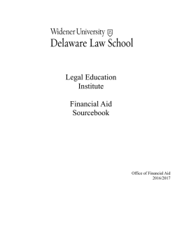 Legal Education Institute Financial Aid Sourcebook