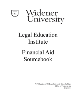 Legal Education Institute Financial Aid Sourcebook