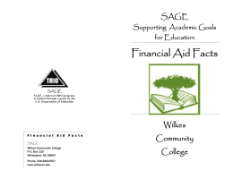 SAGE Financial Aid Facts Booklet