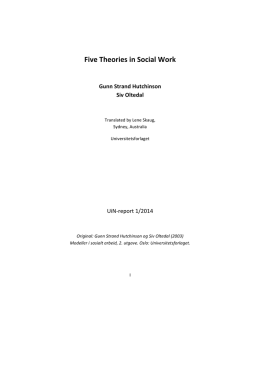 Preface to “Five Theories in Social Work”