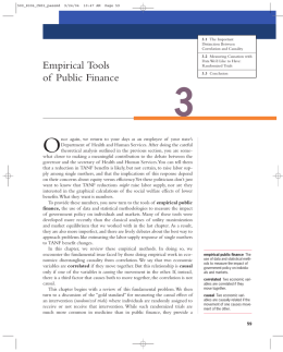Empirical Tools of Public Finance