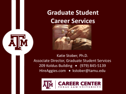 Graduate Student Career Services