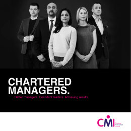 chartered managers. - Chartered Management Institute