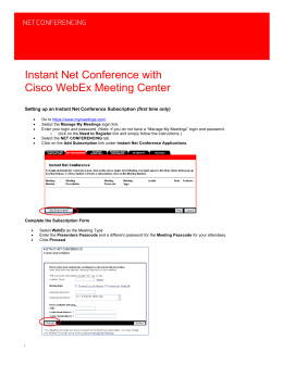 Instant Net Conference User Guide