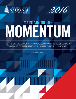 Maintaining the Momentum - Association of Community College