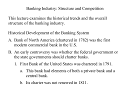 Banking Industry: Structure and Competition - Faculty