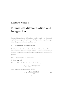 Numerical differentiation and integration